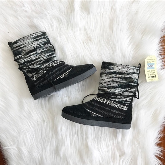 Toms Shoes - {Toms} NWT Black & Grey Nepal Woven Boots